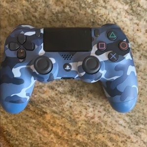 PS4 Controller Camo Blue and black